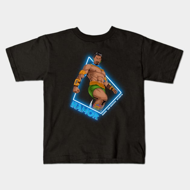 Namor Kids T-Shirt by SecretGem